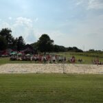 Grillerei beim Teich und Beachvolleyballturnier